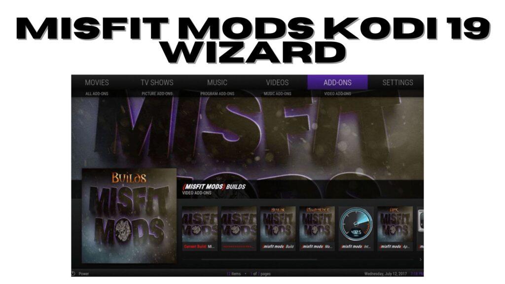 MisFit Mods Kodi 19 Wizard