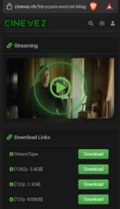 Movie Streaming On Cinevez Movies