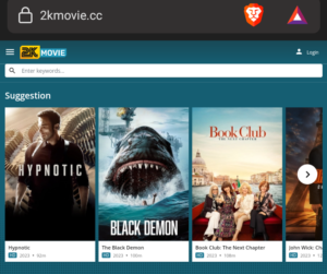 2k Movies Homepage