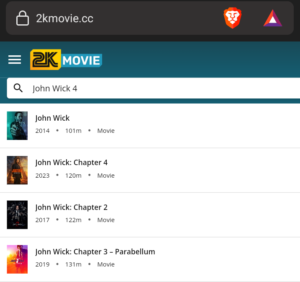 2kmovies search bar