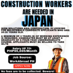 Urgent Hiring of Construction Workers In Japan