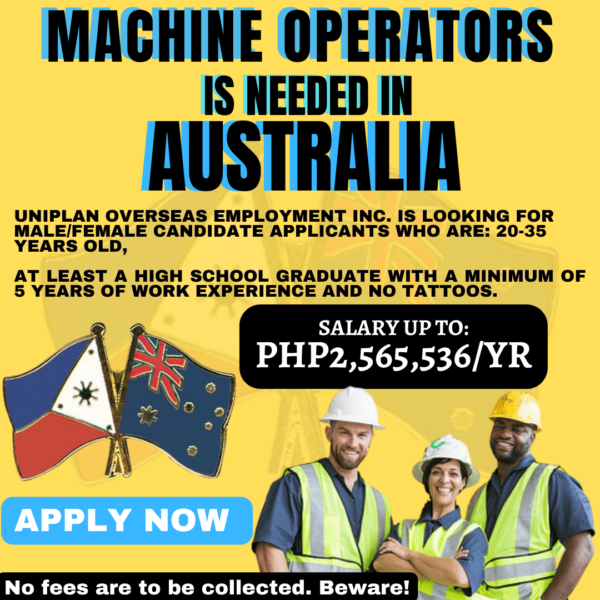 Hiring MACHINE OPERATORS in Australia
