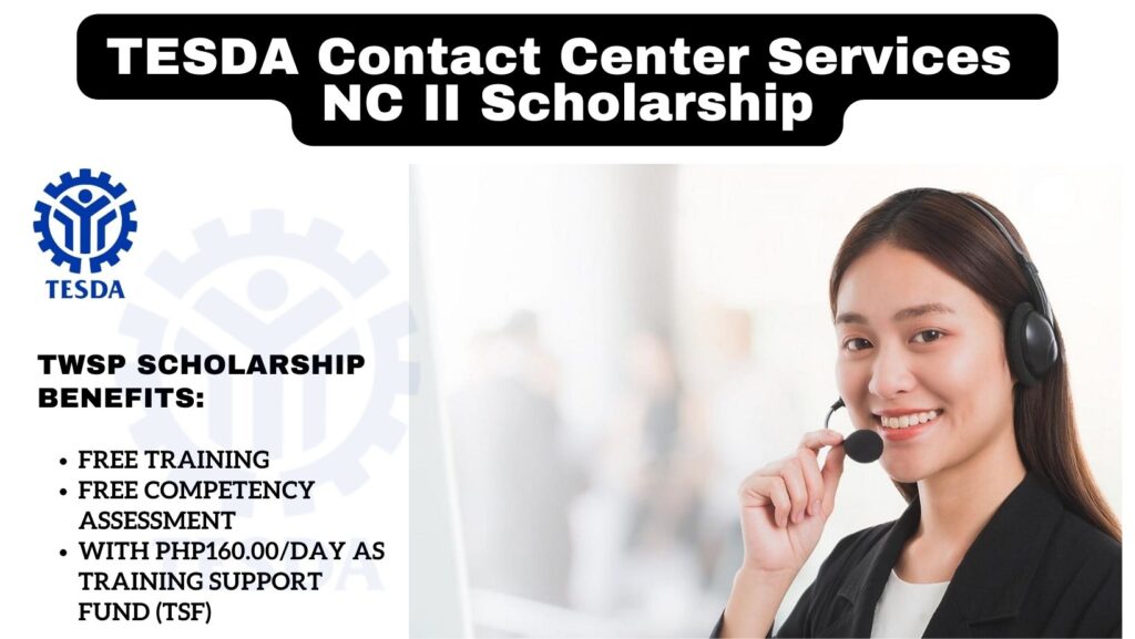 TESDA Contact Center Services NC II Scholarship