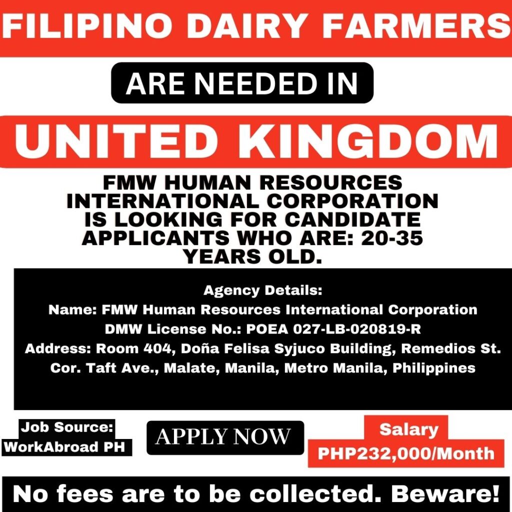 Hiring DAIRY FARMERS in United Kingdom