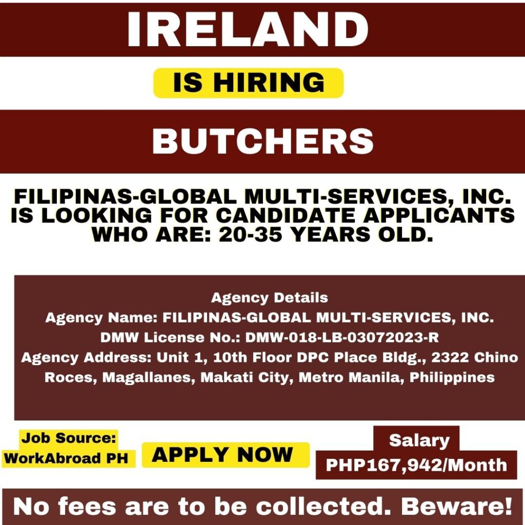 Hiring Butchers in Ireland
