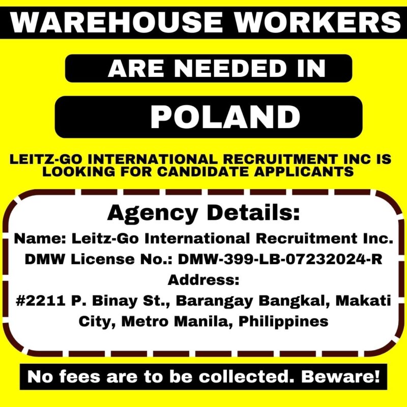 Warehouse Workers Are Needed in Poland