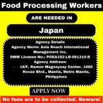 Hiring Food Processing Workers for Japan